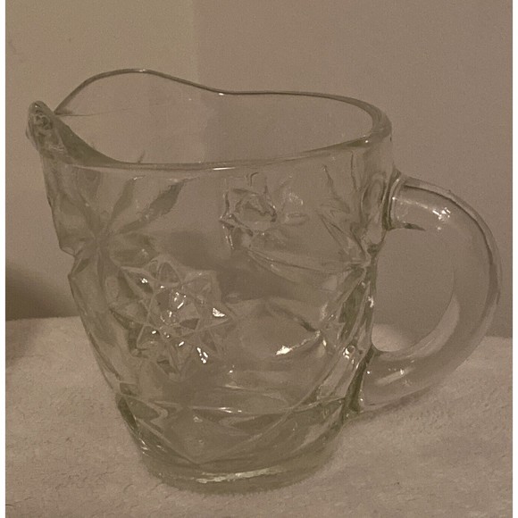 Vintage Anchor Hocking “Star of David” Creamer and Sugar Bowl with Lid - Picture 3 of 8